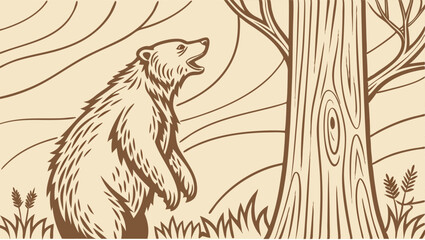 Seamless Rustic Wood Texture Background in Vector Format