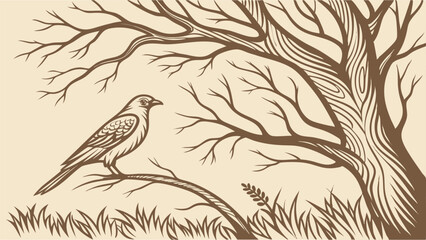 Seamless Rustic Wood Texture Background in Vector Format