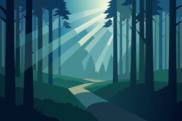 landscape with trees