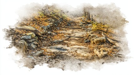 Discovering serene forest path, journey through nature's tranquil embrace scenic