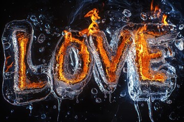 Dynamic Fire and Water Art A Beautiful Representation of Love in Motion and Fluidity