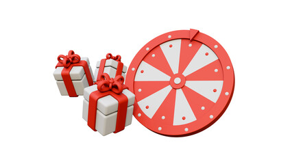 Roulette event isolated on background. Concept of winning the biggest discount as jackpot prize. 3d fortune spinning wheel for online promotion events.