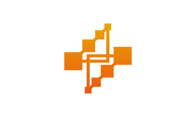 Pixel Tech Bolt Logo Design – Modern Pixelated Lightning Bolt Symbol for Technology, Energy, and Innovation Branding