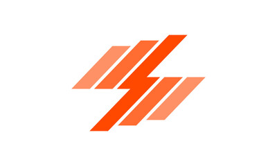 Geometric Lines Bolt Logo Design – Minimalist and Structured Lightning Bolt Symbol for Technology, Energy, and Innovation Branding