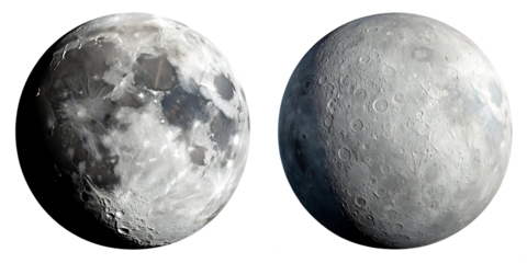 Moon phases near side far side isolated on a white background png