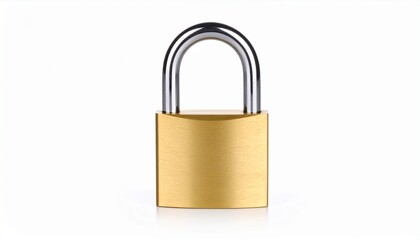 Naklejka premium padlock isolated on white
