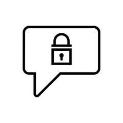 encrypted message, locked message with transparent background