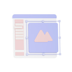 Website Layout 3D Icon