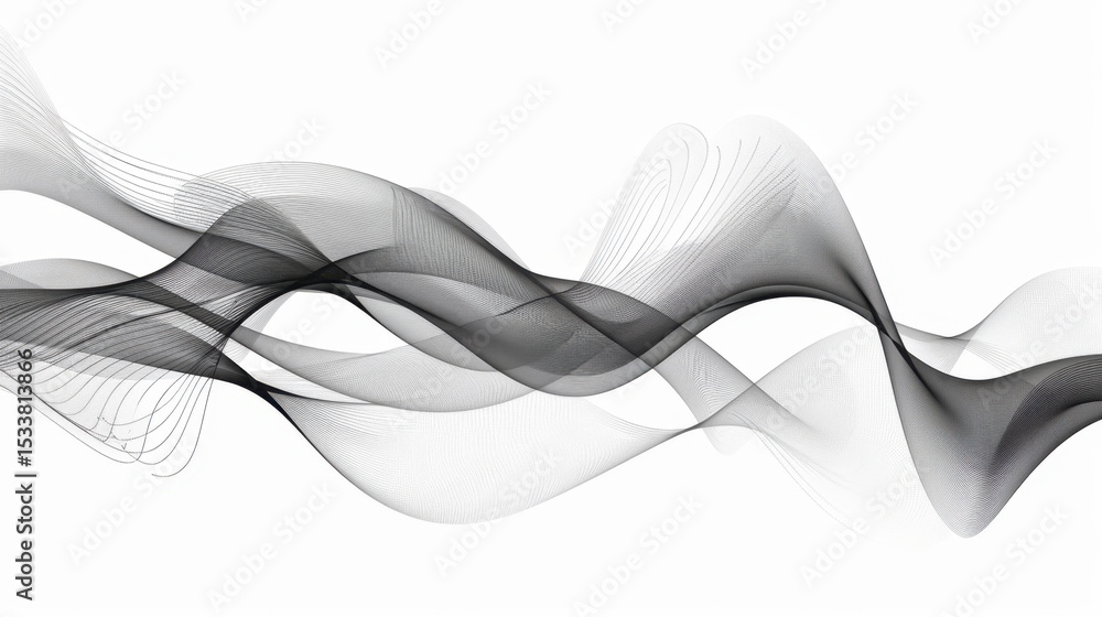 Poster calm abstract lines bending in liquidlike motion create soothing visual experience. flowing patterns