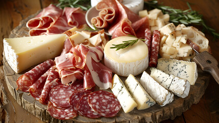 Photo of, A platter of assorted sushi nigiri featuring slices of fresh fish atop beds of seasoned rice, Sushi nigiri platter centered, Generative AI
