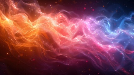 This is an Abstract Colorful Wave Background featuring Sparkles and various Light Effects