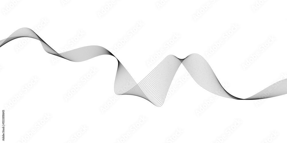 Poster abstract white and black wavy lines and geometric design and modern background. abstract vector back