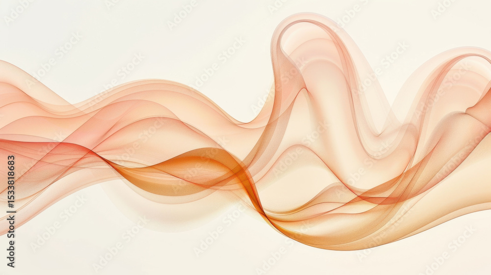 Poster smooth abstract curves layered with light flares create serene and elegant visual experience. gentle
