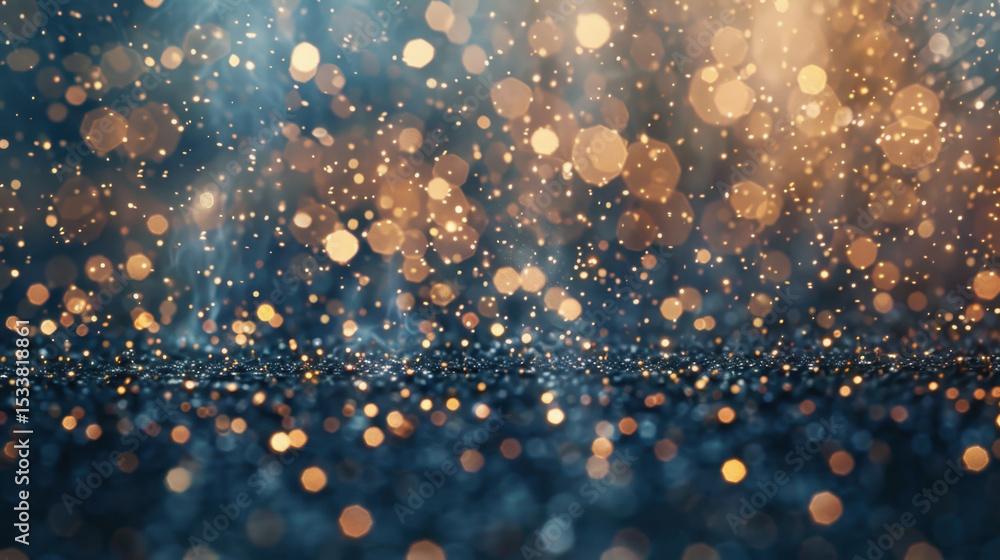 Aufkleber mesmerizing display of sparkling waveforms layered over dark blurred background, creating magical at