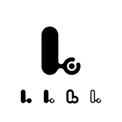 Logo Letter L, trendy modern alphabet font, set of five different letter l for your brand name design, vector illustration 10 EPS