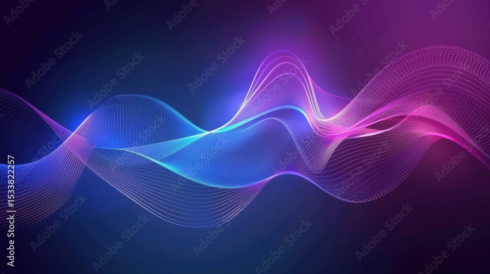 Poster vibrant abstract background with swirling colorful waves in shades of pink and blue, creating dynami