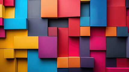 Vivid color blocks melting into each other in abstract design create dynamic visual experience. interplay of colors evokes sense of creativity and modernity, perfect for artistic projects