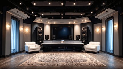 Fototapeta premium Modern Professional Recording Studio Interior
