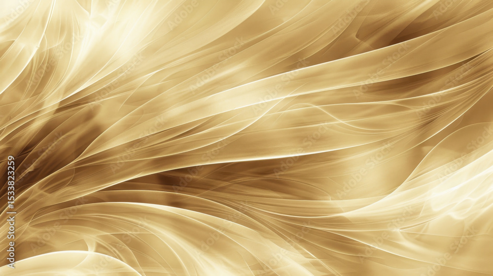 Poster warm golden gradient flowing upward in soft feather like patterns creates serene and elegant atmosph