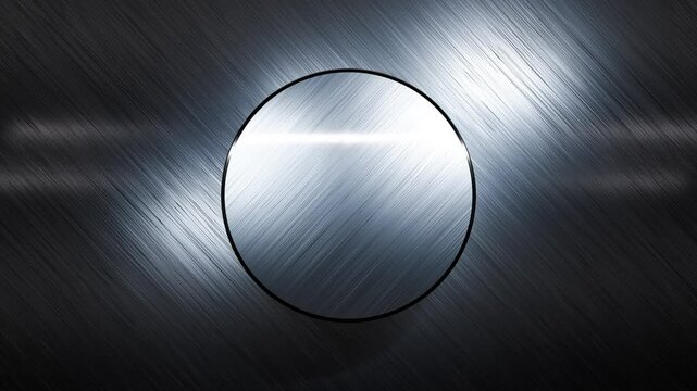 Stainless steel titanium metal background texture. Incident light on the texture of the metal. Lightening and darkening of metal.