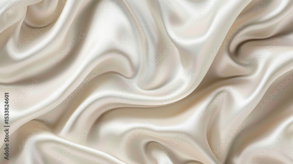 Poster luxurious silk fabric with smooth, flowing texture and soft sheen, creating elegant and sophisticate