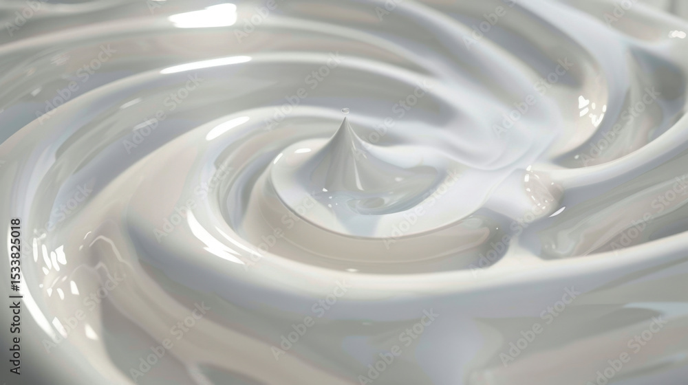 Aufkleber smooth white abstract surface with radial flow creates elegant visual effect, showcasing beauty of f