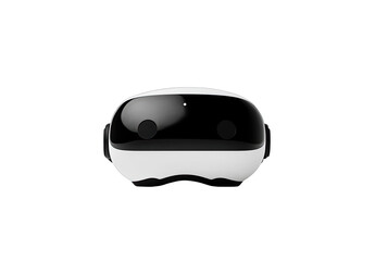 White VR headset, front view, simple design