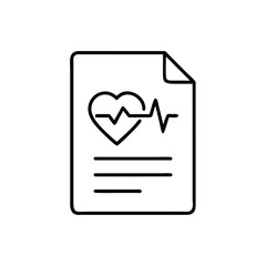 Fototapeta premium Medical report heart health document healthcare icon