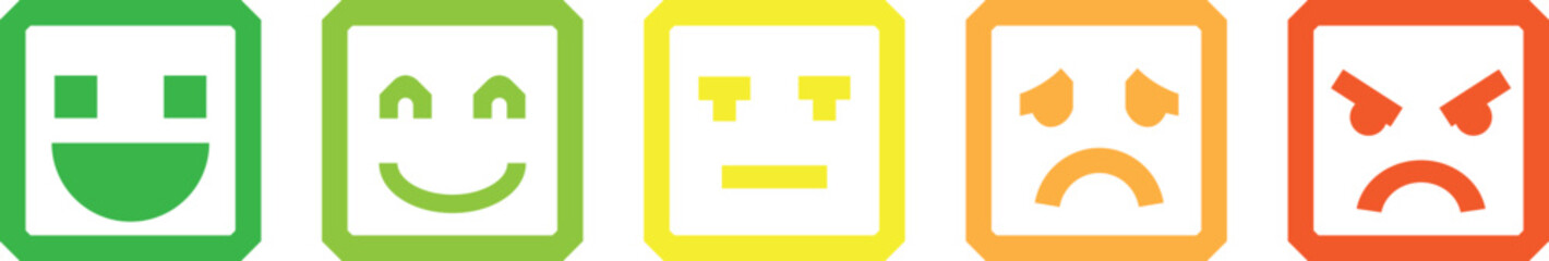 Emoticons icons set Vector illustration