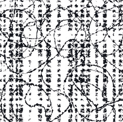 Fototapeta premium Noisy texture in the form of small dirty spots and wire crossing them.