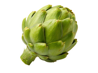 Obraz premium Fresh green artichoke isolated on black background, Isolated On Transparent Background