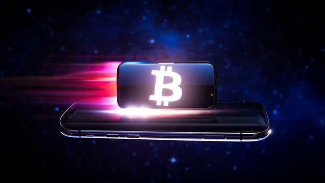 Bitcoin cryptocurrency fast transfer mobile phone