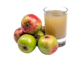 Fresh apple juice with ripe apples isolated on black background, Isolated On Transparent Background