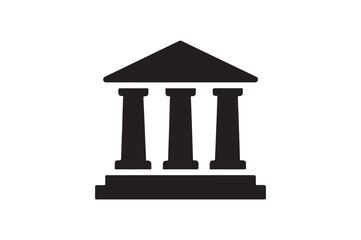 Law Firm Logo silhouette vector with white background