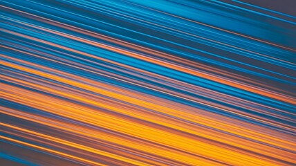 Abstract diagonal lines with blue and orange gradient color effect
