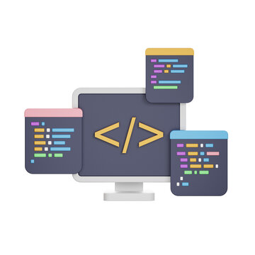 Web Coding Panel 3D Icon