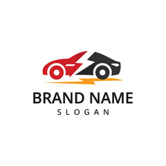 Electric Car Logo Design Template