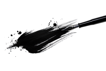 Black ink flowing from a pen