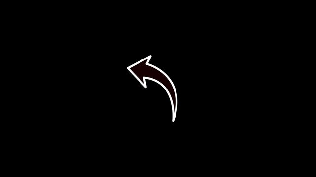 Bent arrow. Arrow points from bottom to right.
