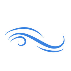 Naklejka premium Blue Wind Line