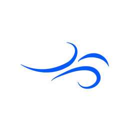 Naklejka premium Blue Wind Line