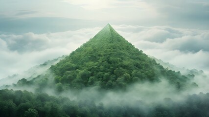 mountain landscape with clouds