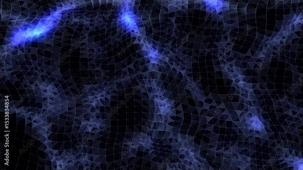 Poster digital technology wave with top view. dark cyberspace with blue motion dots and lines. futuristic d