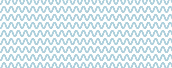 Seamless Wave Pattern, Hand drawn water sea vector background. Wavy beach print, curly grunge paint lines, watercolor stripes