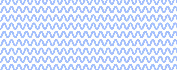 Seamless Wave Pattern, Hand drawn water sea vector background. Wavy beach print, curly grunge paint lines, watercolor stripes