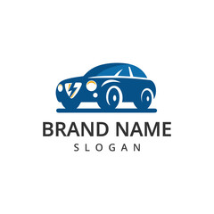 Electric Car Logo Design Template