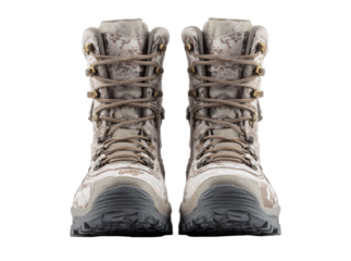 Camouflage military boots tactical gear footwear army combat, Isolated On Transparent Background