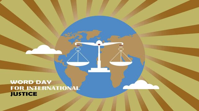 Footage World International Justice Day Vector	