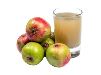 Fresh apple juice with ripe apples isolated on black background, Isolated On Transparent Background