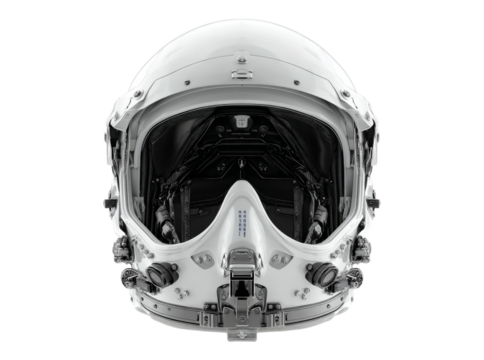 Advanced astronaut helmet futuristic space exploration design, Isolated On Transparent Background